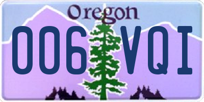 OR license plate 006VQI