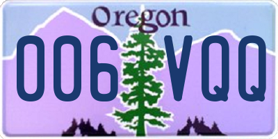 OR license plate 006VQQ