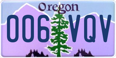 OR license plate 006VQV
