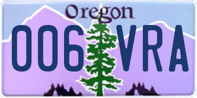 OR license plate 006VRA