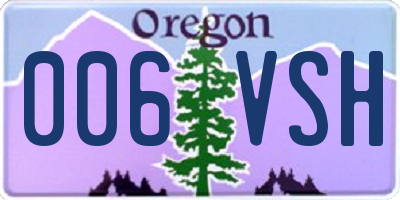 OR license plate 006VSH