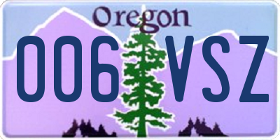 OR license plate 006VSZ