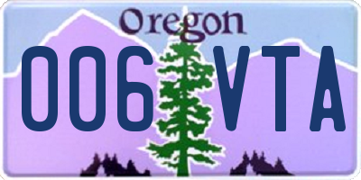 OR license plate 006VTA