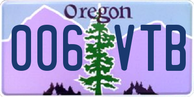 OR license plate 006VTB