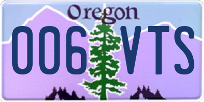 OR license plate 006VTS