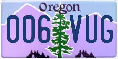 OR license plate 006VUG