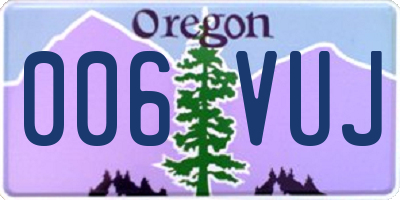 OR license plate 006VUJ