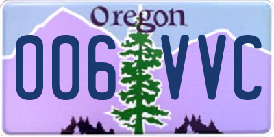 OR license plate 006VVC