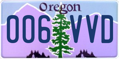 OR license plate 006VVD