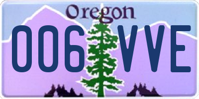 OR license plate 006VVE