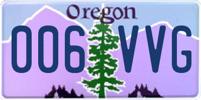 OR license plate 006VVG