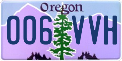 OR license plate 006VVH