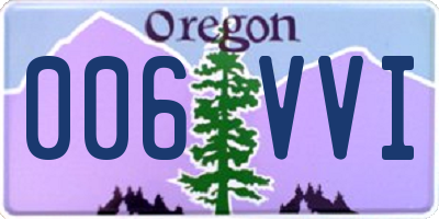 OR license plate 006VVI