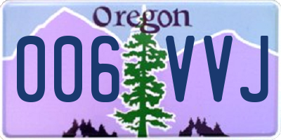 OR license plate 006VVJ