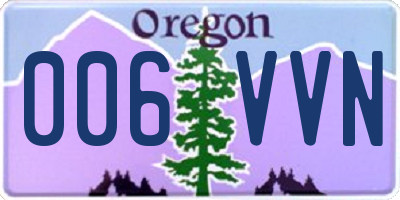 OR license plate 006VVN