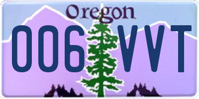 OR license plate 006VVT