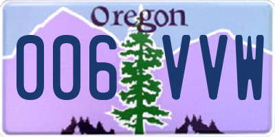 OR license plate 006VVW