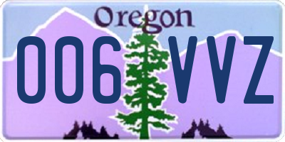 OR license plate 006VVZ
