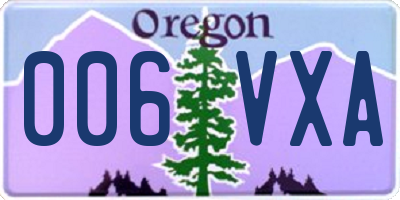 OR license plate 006VXA