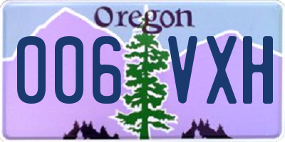 OR license plate 006VXH