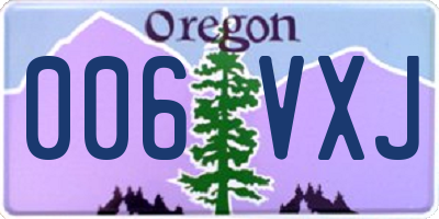 OR license plate 006VXJ