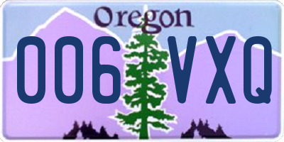 OR license plate 006VXQ
