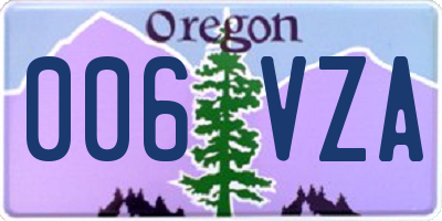 OR license plate 006VZA