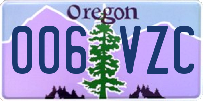 OR license plate 006VZC