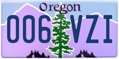 OR license plate 006VZI