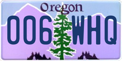 OR license plate 006WHQ