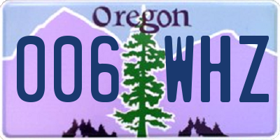 OR license plate 006WHZ