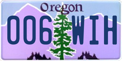 OR license plate 006WIH