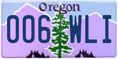 OR license plate 006WLI
