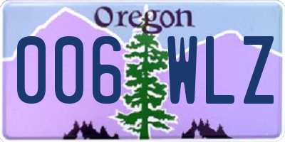 OR license plate 006WLZ