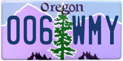 OR license plate 006WMY