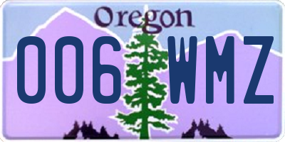 OR license plate 006WMZ