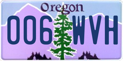 OR license plate 006WVH