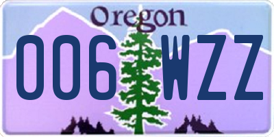 OR license plate 006WZZ