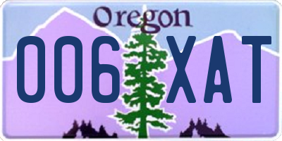 OR license plate 006XAT