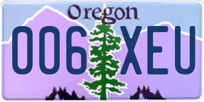 OR license plate 006XEU