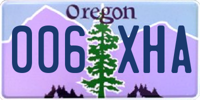 OR license plate 006XHA
