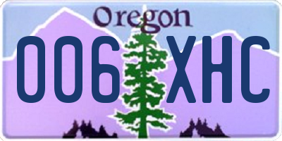 OR license plate 006XHC