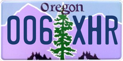 OR license plate 006XHR