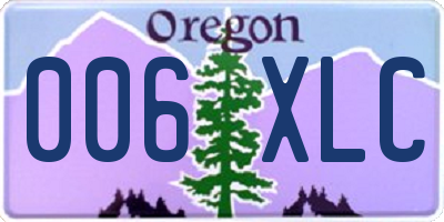 OR license plate 006XLC