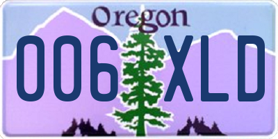 OR license plate 006XLD