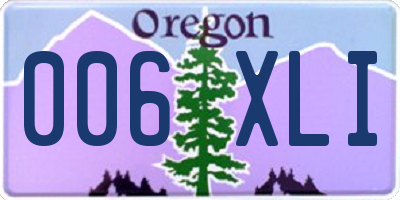 OR license plate 006XLI