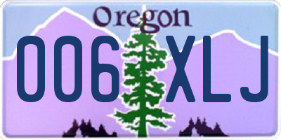 OR license plate 006XLJ