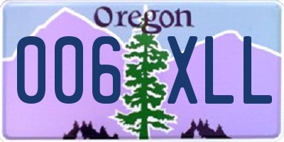 OR license plate 006XLL