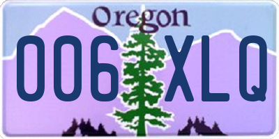 OR license plate 006XLQ