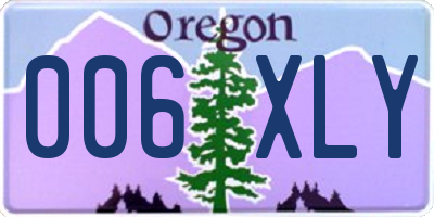 OR license plate 006XLY